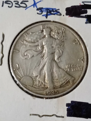 1935-P Walking Liberty Half Dollar Silver Coin - Fine Condition