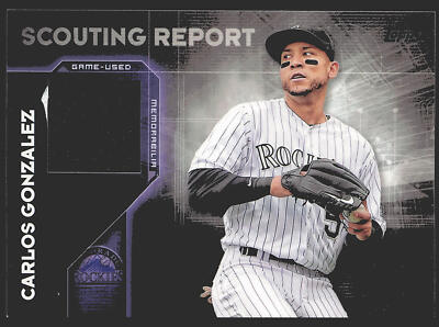 2016 Topps #SRR-CGN Carlos Gonzalez Scouting Report Relics MEM