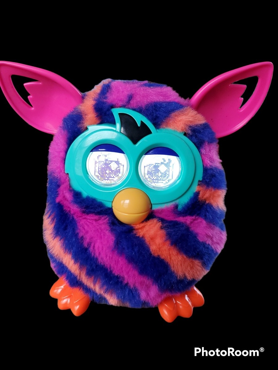 2012 HASBRO FURBY Pink, Orange, Purple Striped PA-282 Boom