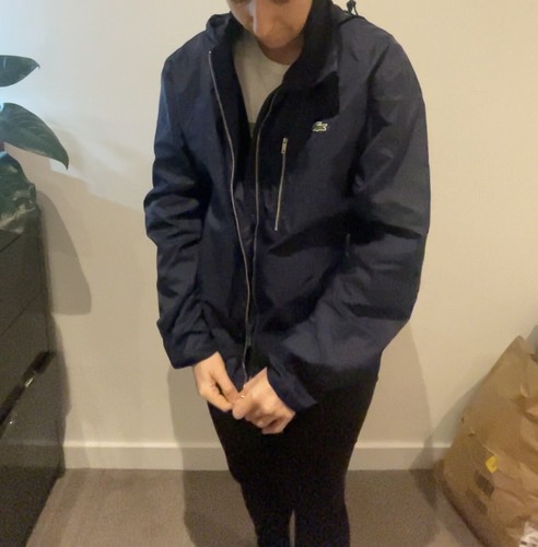 Lacoste Rain Coat Navy Blue Size 50 