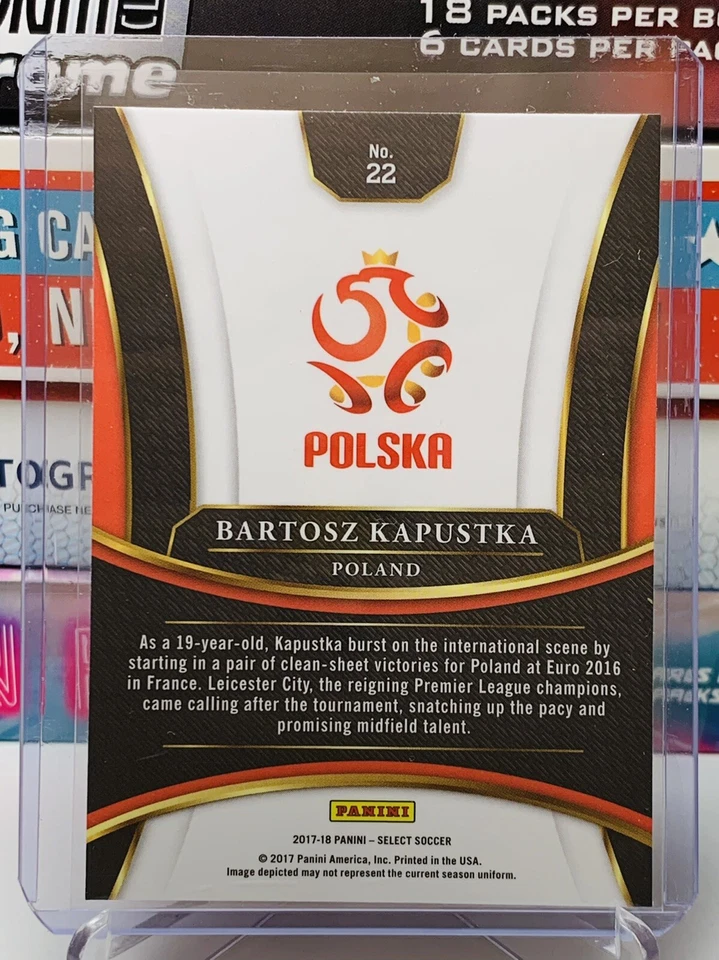 2017-18 Panini Select Soccer #22 Bartosz Kapustka 🇵🇱 - Image 2 of 2