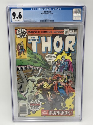 Marvel Comics The Mighty Thor #278 1978 Ragnarock John Buscema Cover CGC 9.6