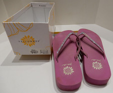 Yellow Box Jello Orchid Women's Embellished Flip Flop Sandals Size 6.5