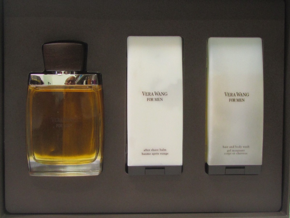 Vera Wang by Vera Wang Men Set 3.4 oz EDT Spray + 3.4 oz ASB + 3.4
