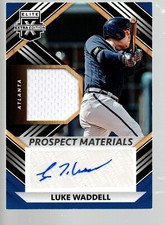 2022 Elite Extra Edition Prospect Materials Auto #PMS-LW Luke Waddell