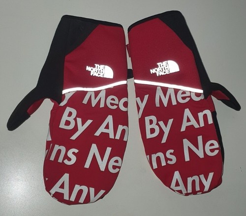 FW15 Supreme x THE NORTH FACE By Any Means Necessary Winter Runners BAMN Gloves - Picture 2 of 8