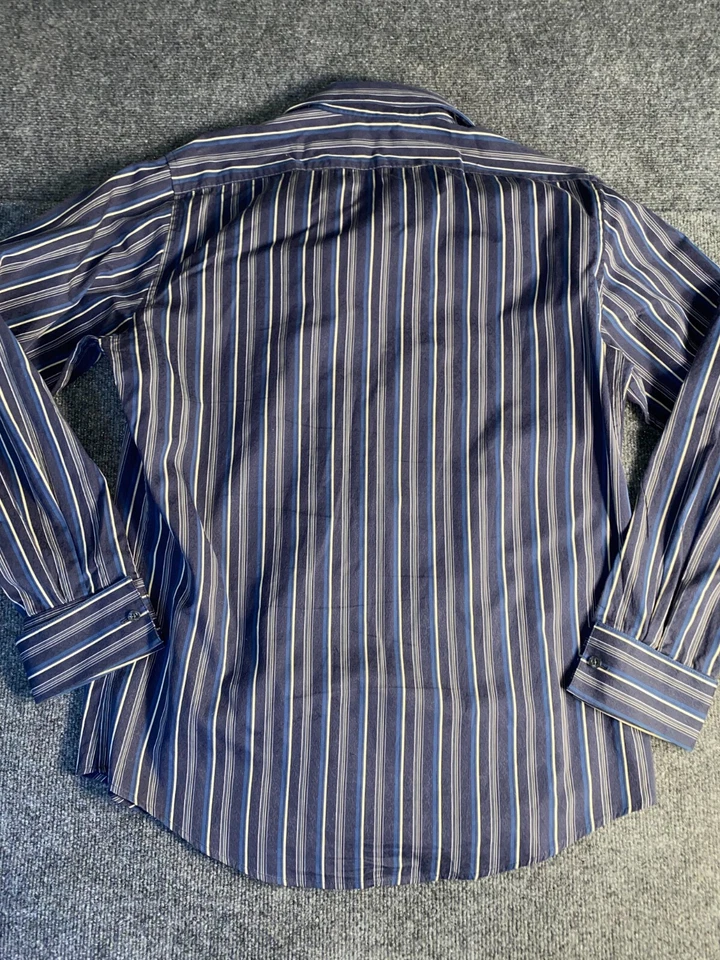 Structure Dress Shirt Mens Medium Multi Premium Woven Long Sleeve Button Down - Image 2 of 4