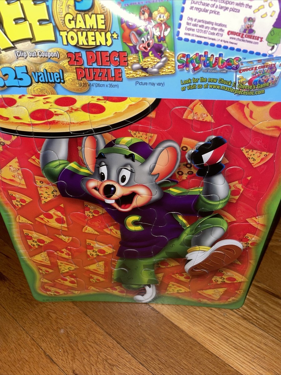 RARE~2005~Chuck E. Cheese~25 Pcs~Cardboard Inlay Puzzle