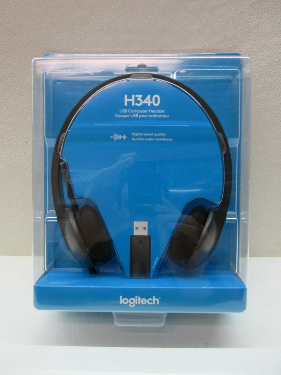Logitech H340 USB PC Headset w Noise Cancelling Microphone New in