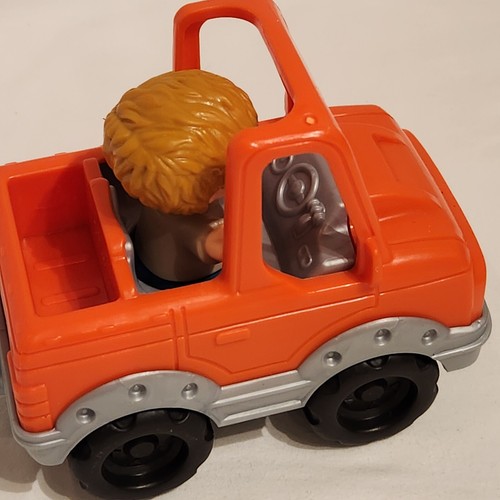 Fisher Price Little People Orange Jeep Help A Friend Boy with Fish on Shirt ATV - 第 9/19 張圖片