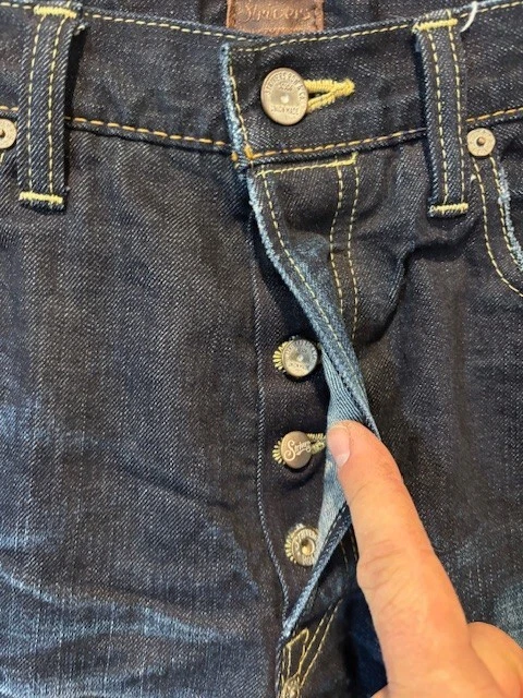 NWOT $679 STRIVERS ROW VINTAGE 7YEARS NOIR RAILCAR SLIM DENIM JEANS 5-PKT 32 W34 - Image 4 of 4