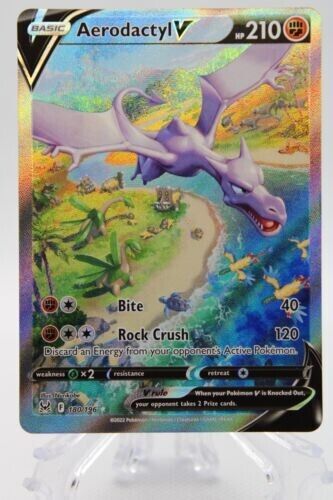 Pokemon - Aerodactyl V - 180/196 Lost Origin Full Alternate Art Card