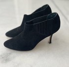 Manolo Blahnik Suede Black Bootie Pumps EUC — photo 1