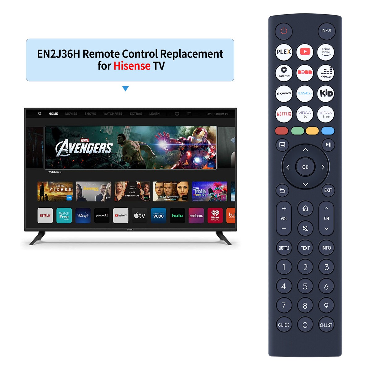 NUOVO* Telecomando TV VIDAA Originale Hisense 58A7100F