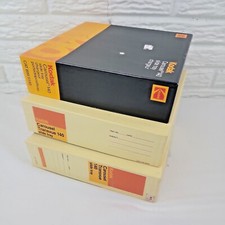 Lot of 3 Kodak Carousel 140 Slide Trays in Original Factory Box Round Tray Vtg