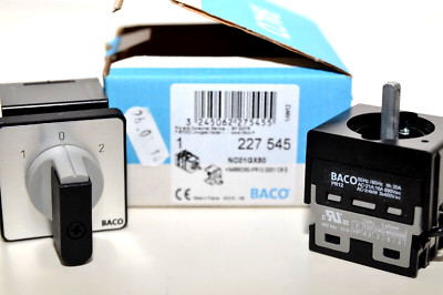 PR12 Nockenschalter / Umschalter 22 mm von BACO NC01GX80, Voltmeter Switch, NOS