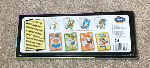 Thinkfun 4 Children’s Card Games - Old Maid, Rummy, Hearts, & Crazy Eights 2002 - Picture 2 of 2