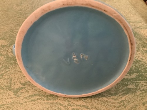 Cronin Pitcher Blue Tulip USA Pottery 1950s VINTAGE Tilt Lip 60 Oz - Picture 4 of 4