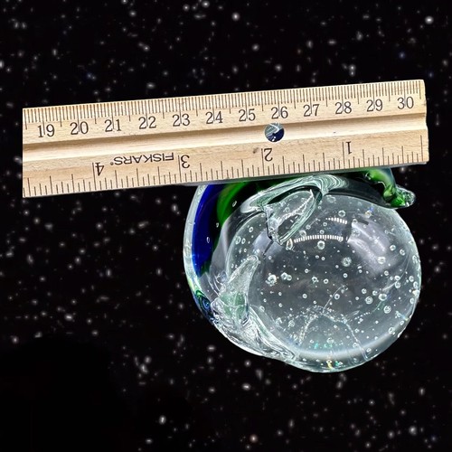 Art Glass Dolphin Paperweight Figurine on a Clear Sphere with Bubbles 4”T 3”W - 第 4/16 張圖片