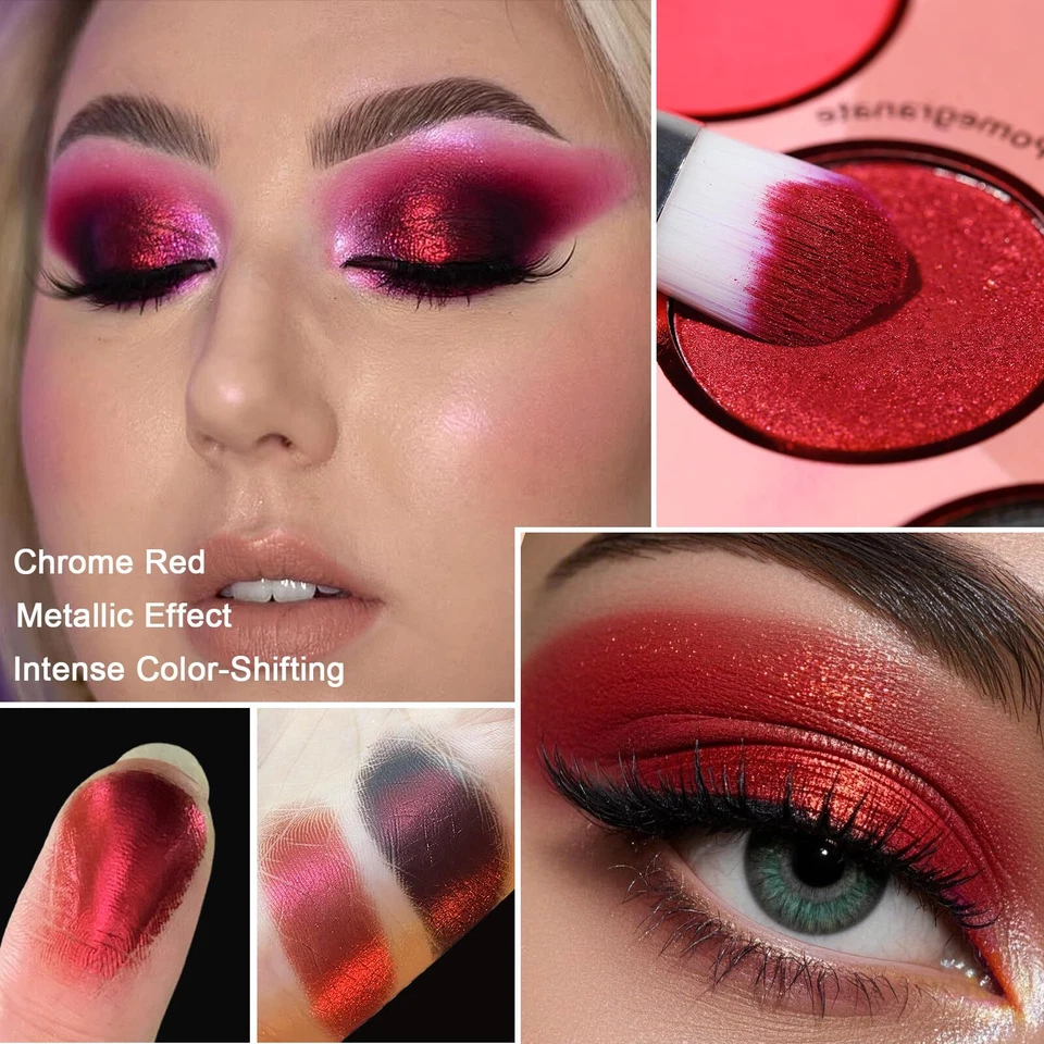 Lidschatten Palette Rote HochpigmentiertLang Anhaltender Pink Red Eyeshadow P... - Bild 3 von 4