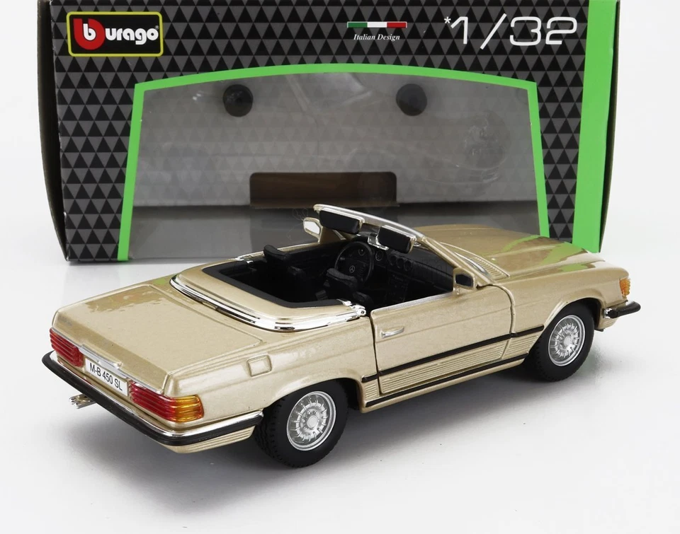 MODELLINO AUTO STATICO BURAGO MERCEDES BENZ SL-CLASS 450SL CABRIOLET 1977 1/32 - Immagine 2 di 4