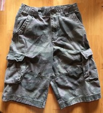 Boy's Camo Cargo shorts pockets size 14, Faded Glory, 100 Cotton Comfortable