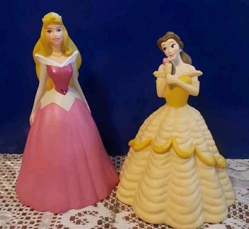 Vintage Disney Princess Sleeping Beauty Aurora & Belle Coin Piggy Bank