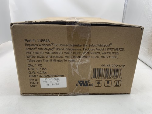 Ersatz Eismaschine Kit ersetzt Whirlpool EZ Connect Eismaschine Teil #: 118648 - Bild 4 von 7