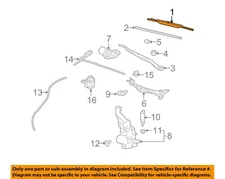 GM OEM 08-14 CTS Windshield Wiper Washer Components-Wiper Blade 15890062
