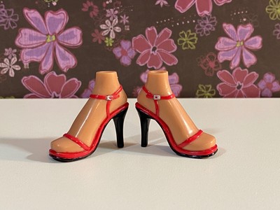 red strap high heels