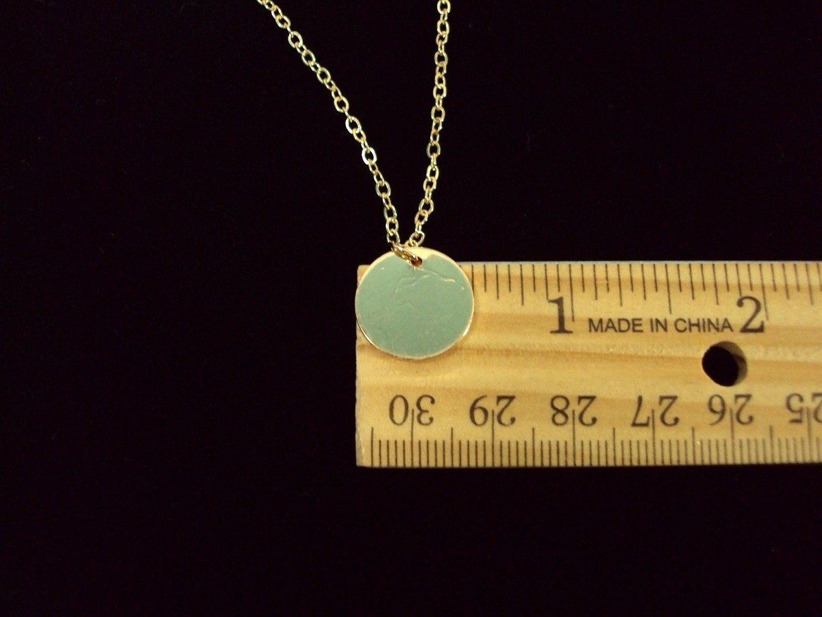 Münze Charme Halskette, Gold Flled Kette Mt Plättchen, Gold Flled