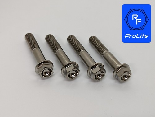 Yamaha R6 Titanium front axle pinch bolts 17 onwards Ti taper head / hex flange - Picture 2 of 8