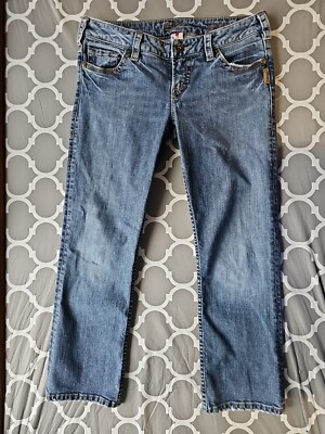 Silver Santorini Denim Capris Size W29 Women's Medium Wash Denim Capri Jeans
