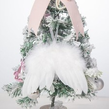 24Pcs Angel Wings Christmas Ornaments Mini Angel Feather Hanging Decor for Ch...