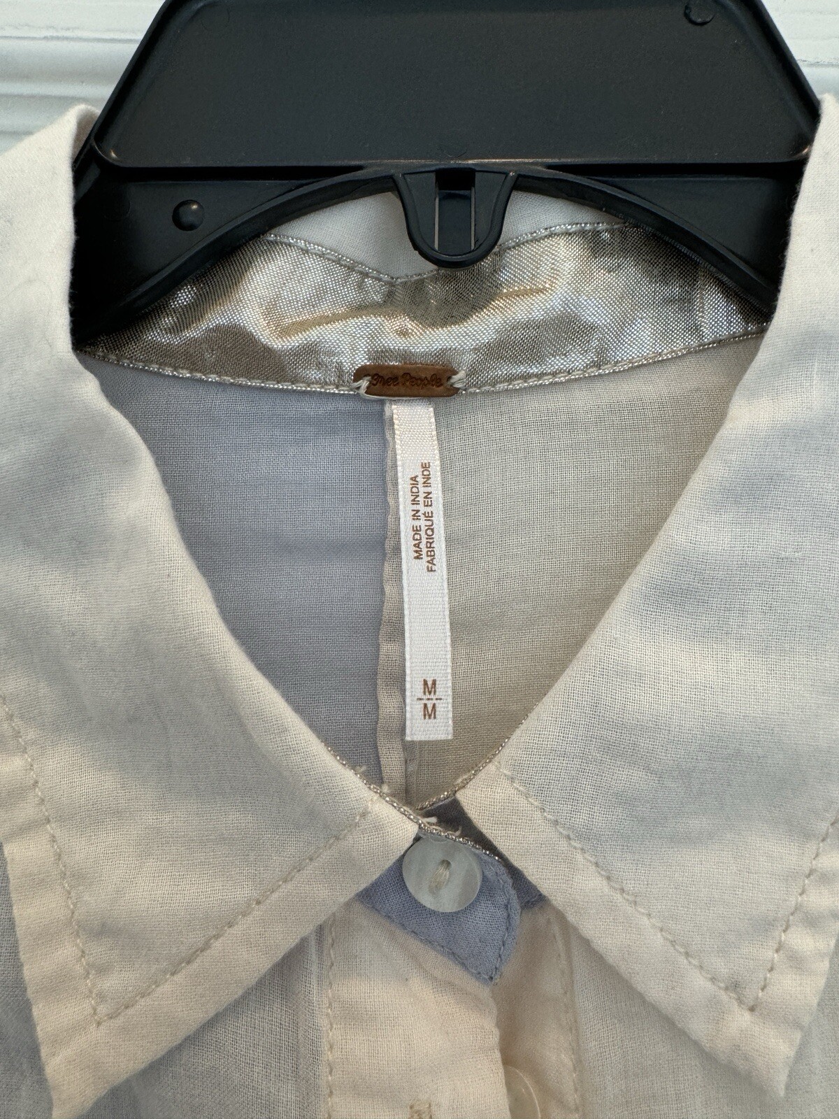 Free People Rainbow Rays Patchwork Pastel Button … - image 4