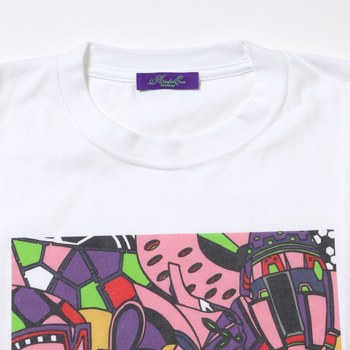 EVANGELION] RADIO EVA 673 EVA Abstract Art Cutsew WHITE EVA
