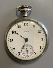 1900 Elgin 18s 7j Grade 208 Nickel Case Pocketwatch Parts Or Repair 