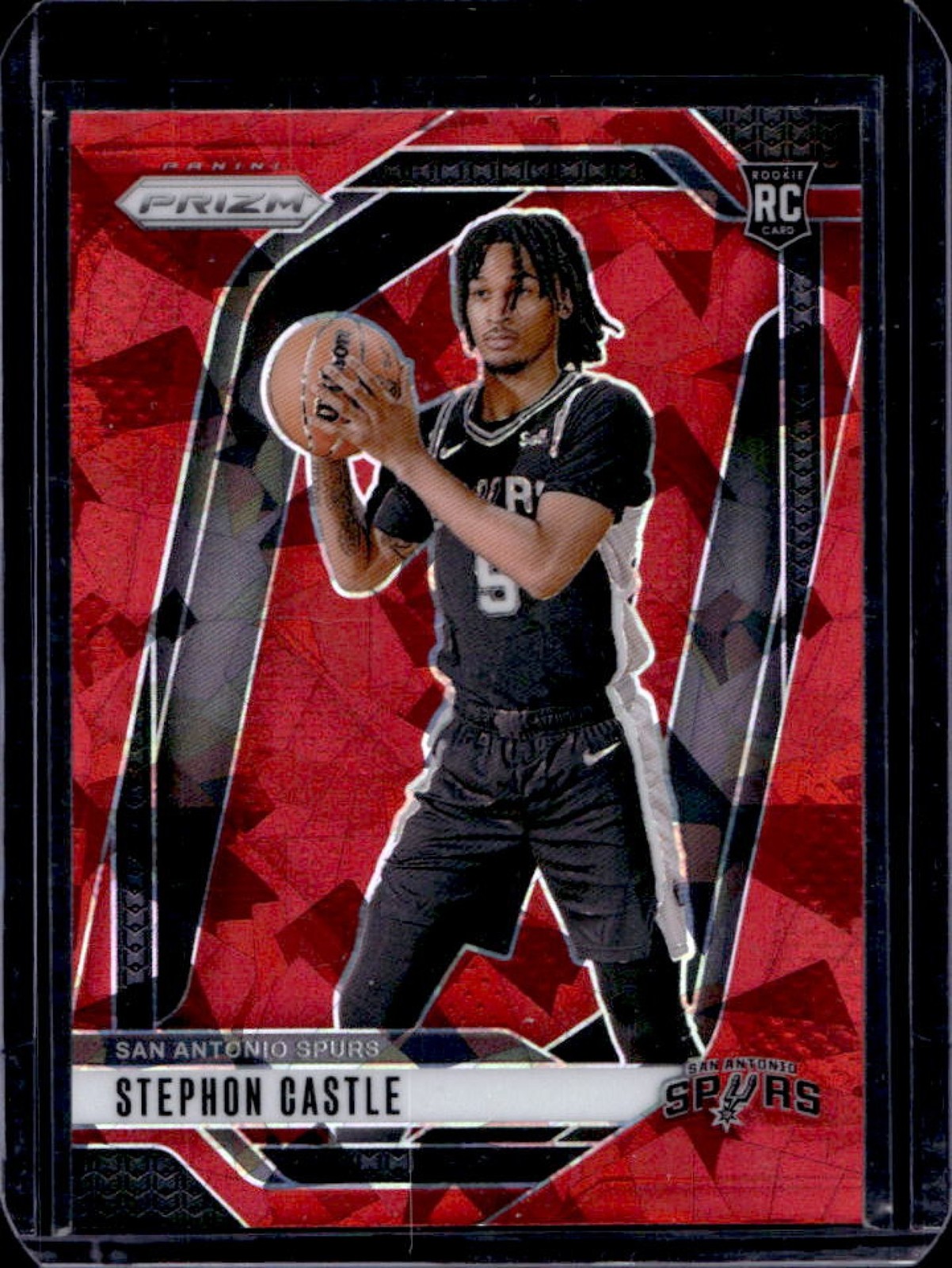 2024-25 Prizm Stephon Castle RC Red Ice Rookie #234 Spurs