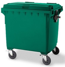 Moss Green 1100 Wheelie Bin EN840 Certified