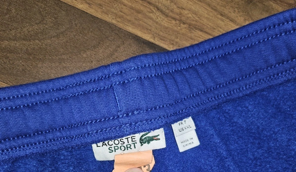 Lacoste Sport Men's XXL Tennis Fleece Lined Pants Royal Blue sweatpants joggers thumbnail 2