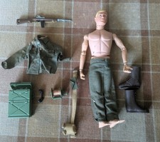 Product Image:  1960's Action Man 12" Doll Figure Blonde Painted Head  & Accessories 