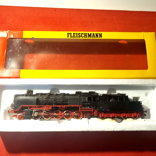 FLEISCHMANN GERMAN (DRG) RAILWAYS 2-10-0 STEAM LOCOMOTIVE #50.008 (BOXED) HO - Picture 3 of 11