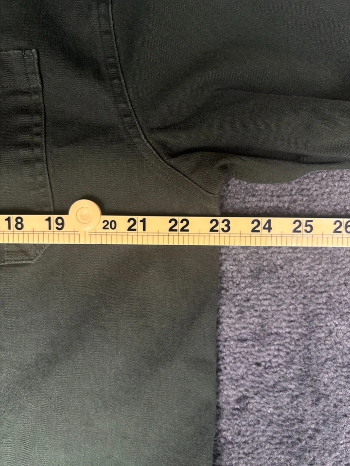 Tony Hawk Shirt Men XL Olive Green Collared Full Zip Cotton Stretch Long Sleeve - Image 2 of 4