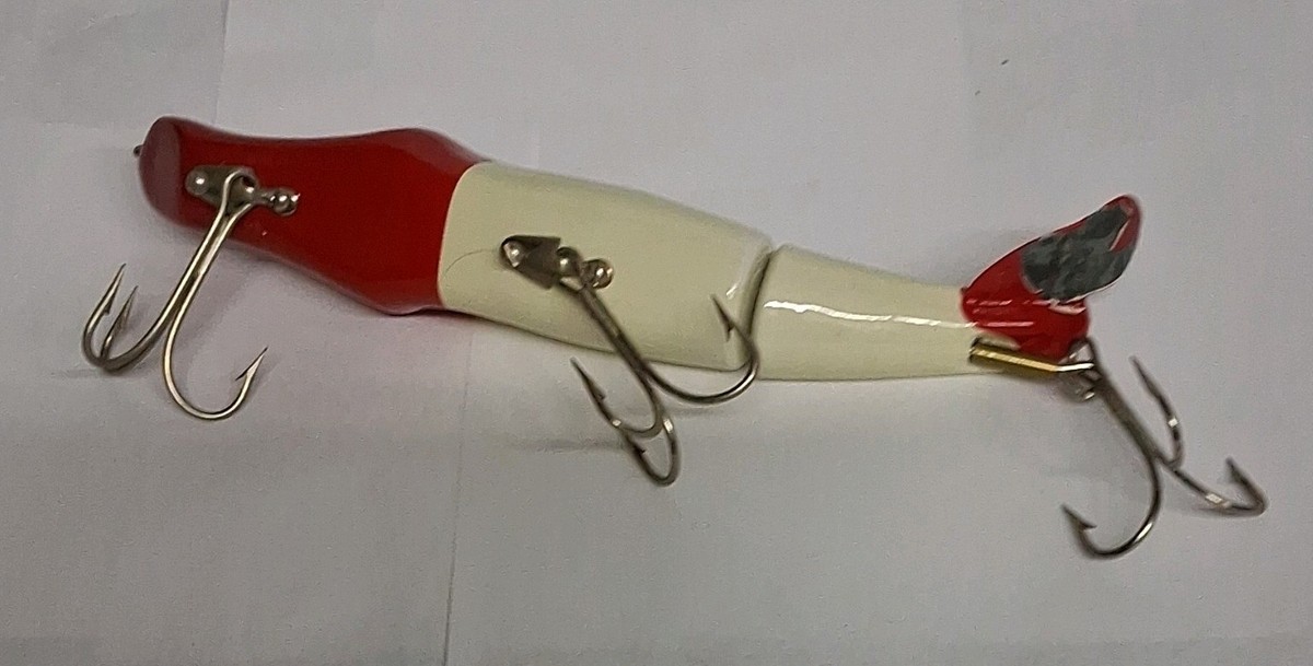 Appât Vintage Bois C.C. Roberts Mud Puppy Muskie - Topwater 1945 - USA
