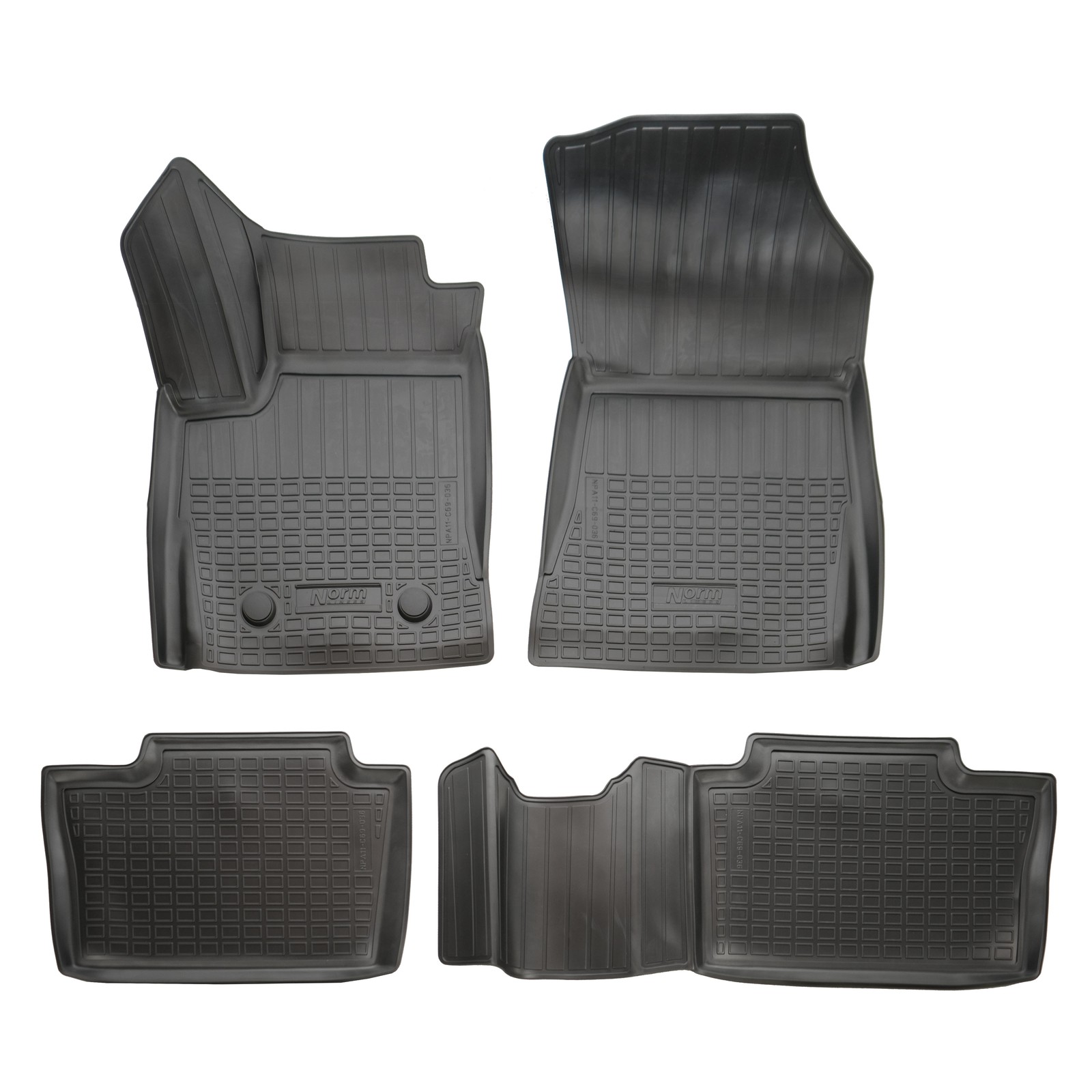 Tapis de sol en caoutchouc TPE pour Renault Austral E-Tech sur mesure 4 pièces noir