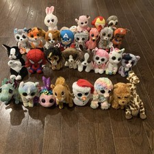 Ty Plush Lot of 30 Beanie Boos Babies & More Some With Tags Huge Beanie Boo Lot