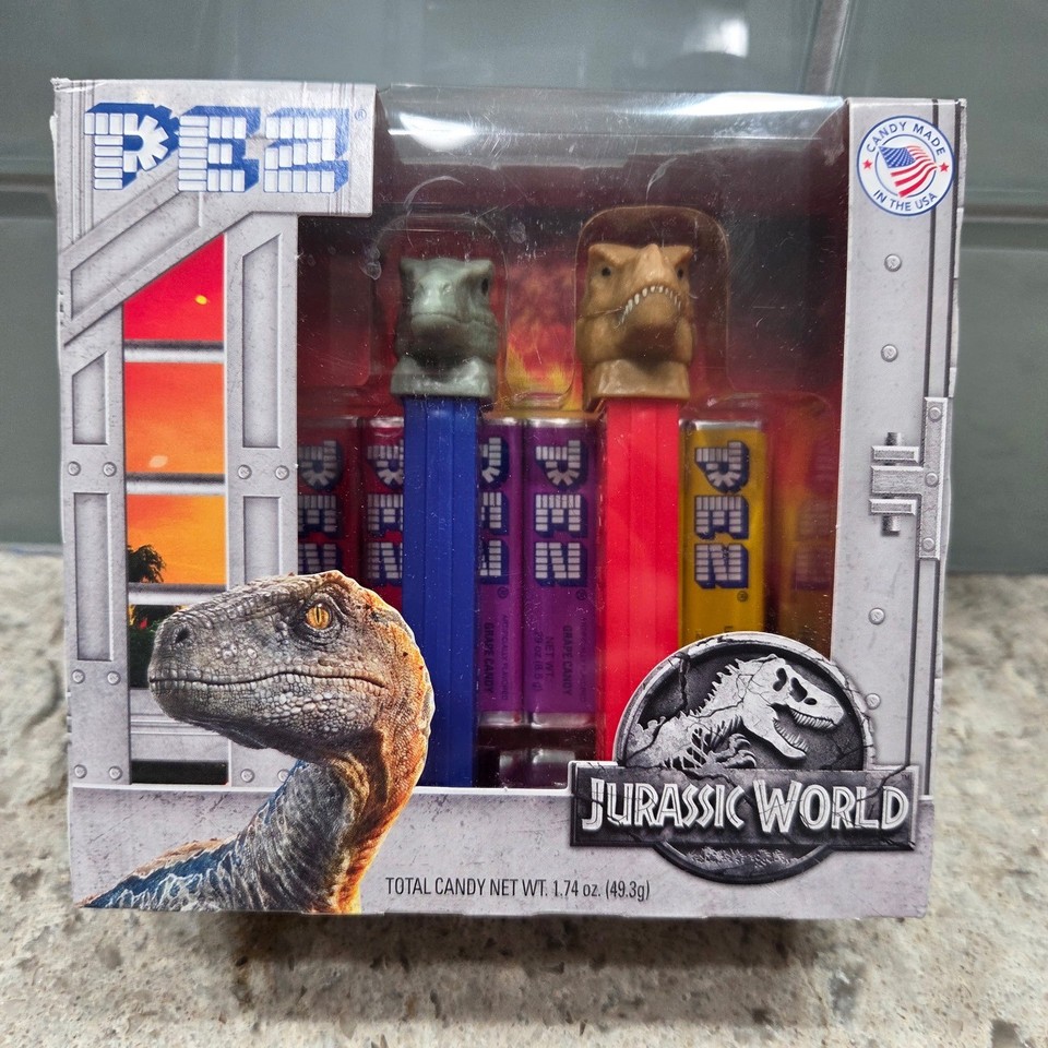 Jurassic World PEZ Candy Dispensers Twin Pack T-Rex Blue Raptor | eBay