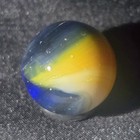 AKRO AGATE COBALT BLUE & EGGYOLK 47/64" #45 — photo 2