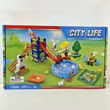CITY LIFE Creative Building Brick Set - 437 pcs - STEM Toy - Summer Fun Theme