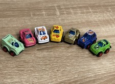 Mini Micro Toy Car Lot 7 Mixed Colors Tiny Diecast Cars Used